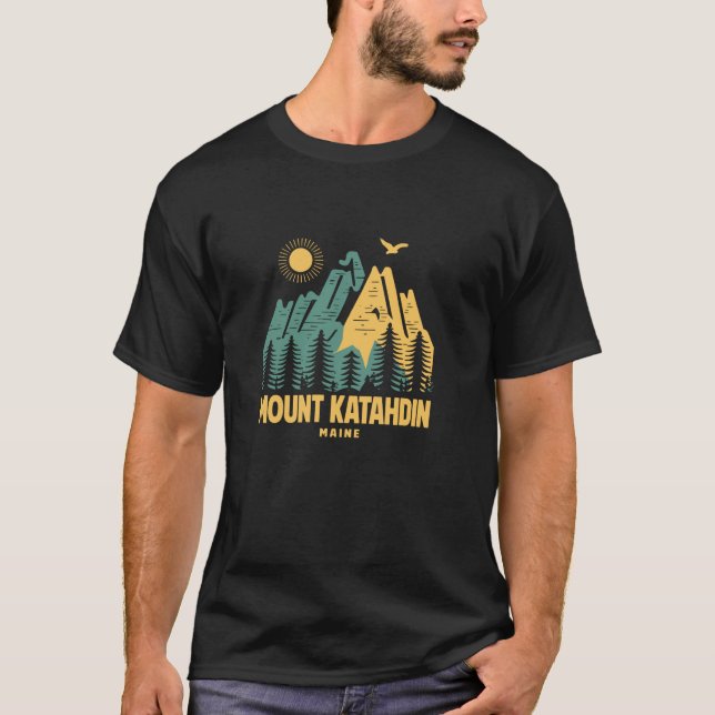 Der Katahdin-Berg - Mainwandern im Freien T-Shirt (Vorderseite)