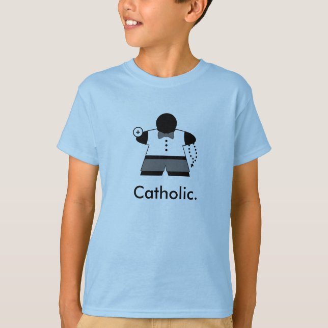 Der Katholisch-erstes Kommunion Meeple T-Shirt des (Vorderseite)