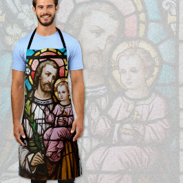 Der katholische St. Joseph Jesus festigte den Glas Schürze