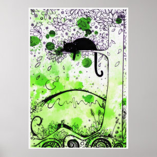 Der Katze Plakatdruck oben - Poster