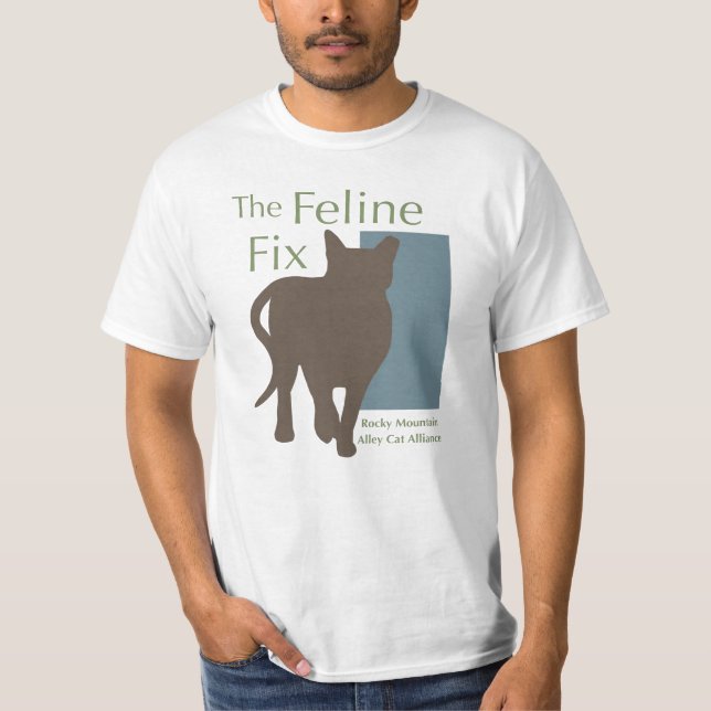 Der katzenartige Verlegenheits-Logo-T - Shirt (Vorderseite)