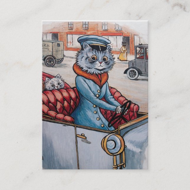 Der Katzenchauffeur - Zweiseitig Visitenkarte (Vorderseite)