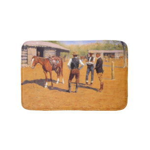 Der Kauf von Polo Ponys im amerikanischen Wilden W Badematte