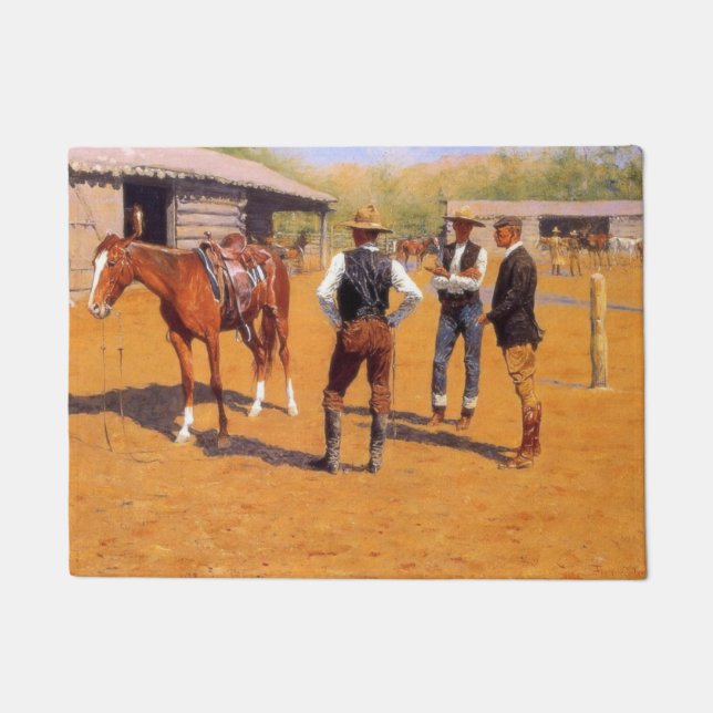 Der Kauf von Polo Ponys im amerikanischen Wilden W Fußmatte (Vorderseite)
