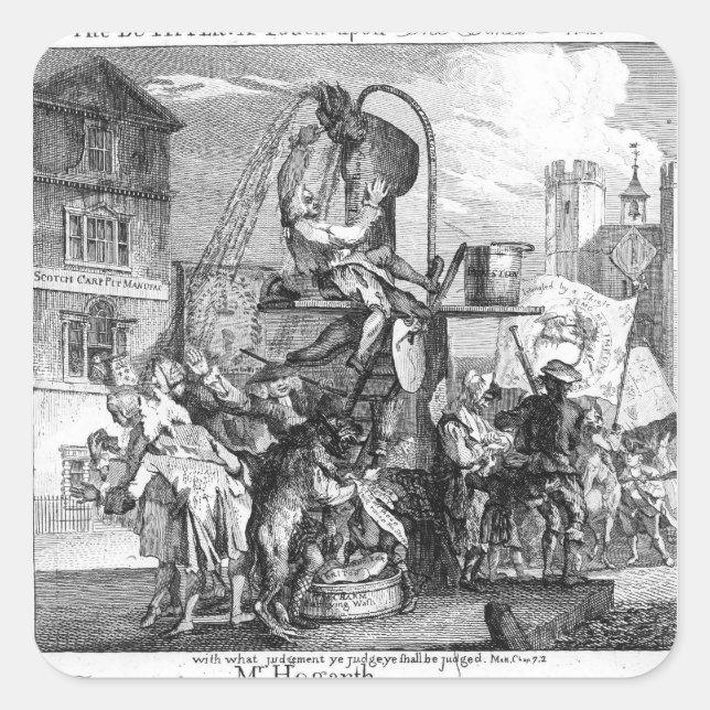 Der Käufer, eine Touch über die Zeit, 1762 Quadratischer Aufkleber (Vorderseite)
