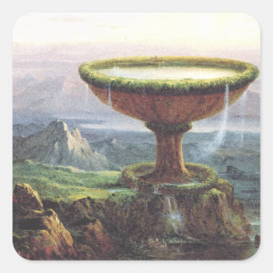 Der Kelch des Titan von Thomas Cole Quadratischer Aufkleber