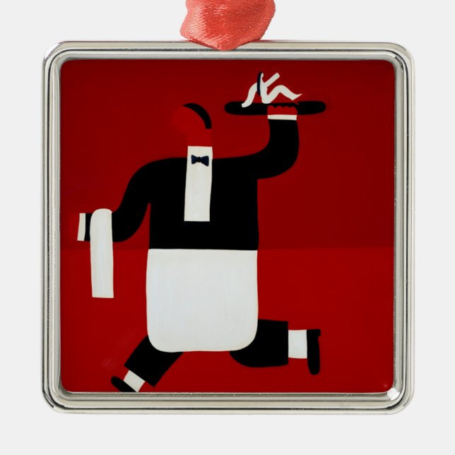 Der Kellner 1998 Ornament Aus Metall (Vorne)