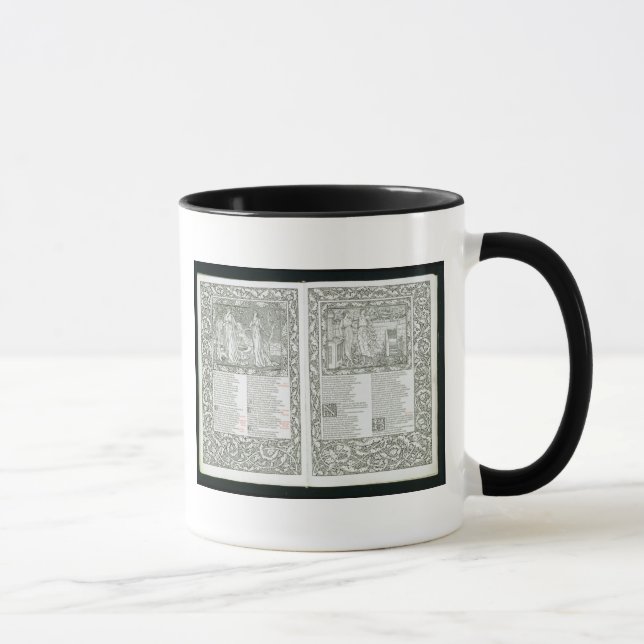 Der "Kelmscott Chaucer", veröffentlicht 1896 durch Tasse (Rechts)