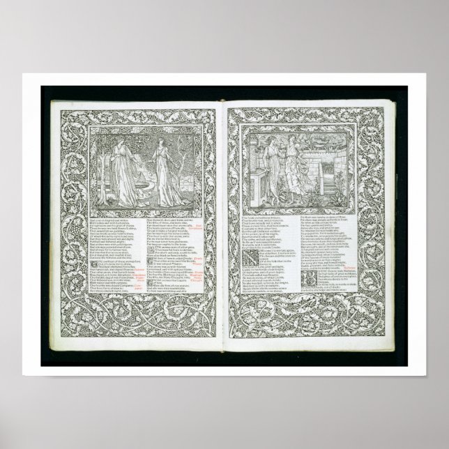 Der Kelmscott Chaucer, veröffentlicht 1896 von der Poster (Vorne)