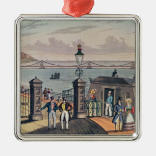 Der Kettenpier auf der Front in Brighton Silbernes Ornament