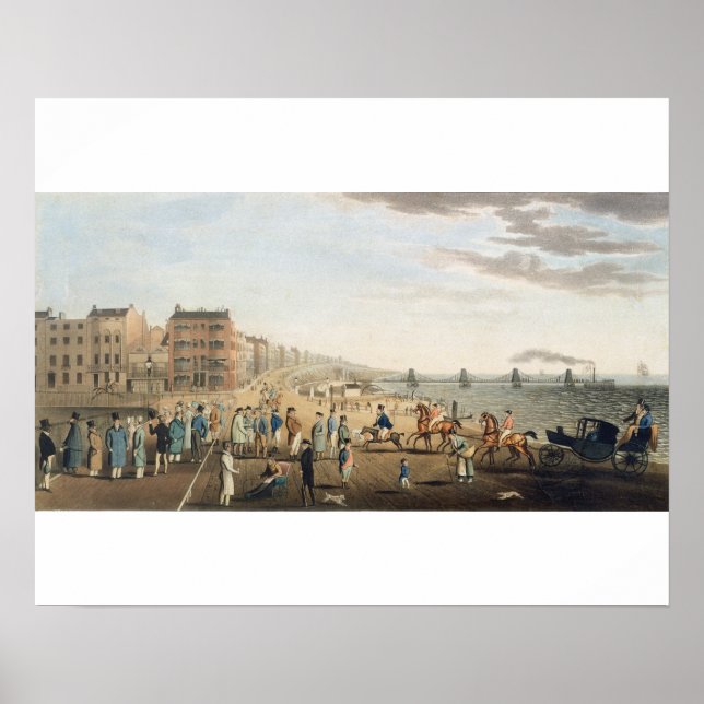Der Kettensteg in Brighton mit Zeichen (Etchin Poster (Vorne)