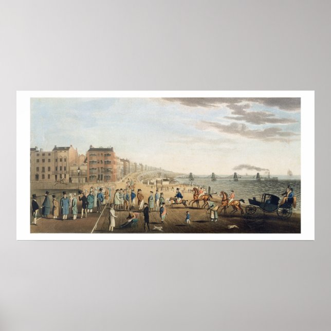 Der Kettensteg in Brighton mit Zeichen (Etchin Poster (Vorne)