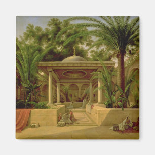 Der Khabanija Brunnen, Kairo, 1845 Magnet