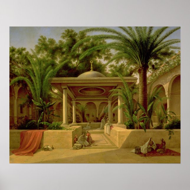 Der Khabanija-Brunnen, Kairo, 1845 Poster (Vorne)