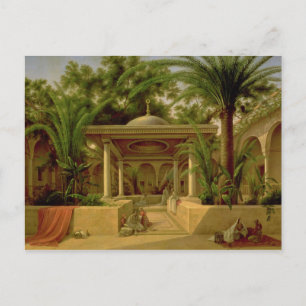 Der Khabanija-Brunnen, Kairo, 1845 Postkarte