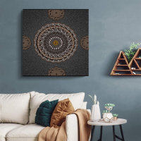 Der Khaki Crocodylus porosus mandala art