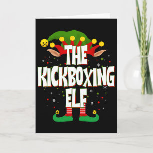 Der Kickbox-Elfen-Weihnachten Karte