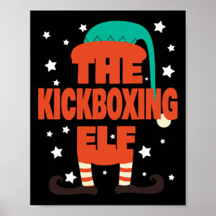 Der Kickbox-Elfen-Weihnachts-Pyjama - Kickboxen C Poster