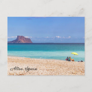 Der Kieselstrand von Altea, Costa Blanca, Spanien Feiertagspostkarte