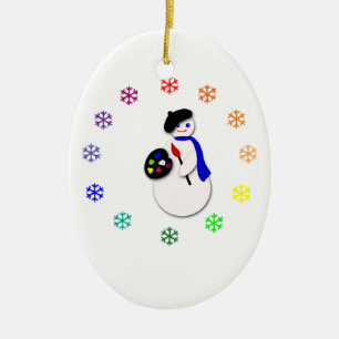 Der Kinder Schneeflocke Colorwheel der Keramikornament