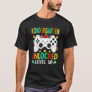 Der Kindergarten entriegelt Level-Up-Gamer-Boys wi T-Shirt