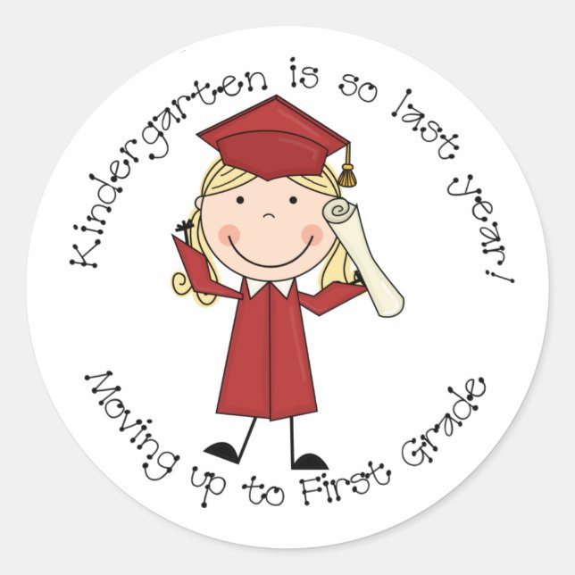 Der Kindergarten ist so alt-Sticker (Mädchen) Runder Aufkleber (Vorderseite)