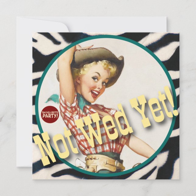 Der Kitsch Bitsch: Cowgirl noch nicht gegangen! Einladung (Vorderseite)