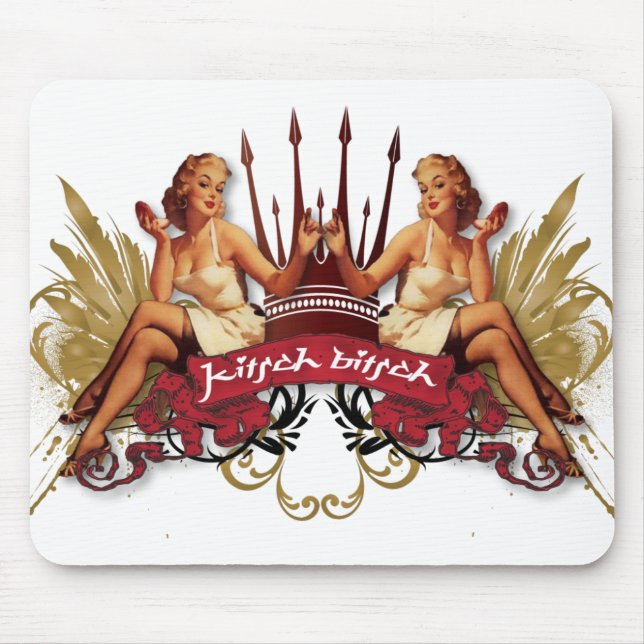 Der Kitsch Bitsch: Doppeltätowierung Button-Oben Mousepad (Vorne)