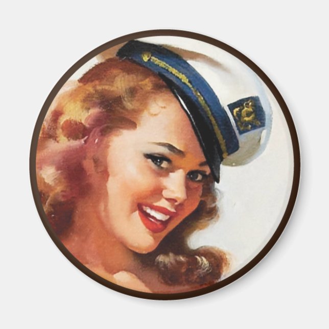 Der Kitsch BItsch : Pin-Up-Porträts Magnet (Vorne)