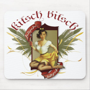 Der Kitsch Bitsch: Soda-Mädchen-Retro Tätowierun Mousepad