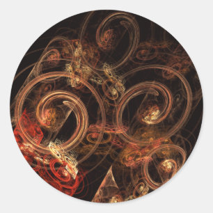 Der Klang der Abstrakten Art Round Sticker