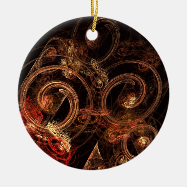Der Klang der Abstrakten Kunst - Zirkel des Orname Keramikornament (Vorne)