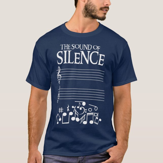 Der Klang der Stille Humorvolle Musik für T-Shirt (Vorderseite)