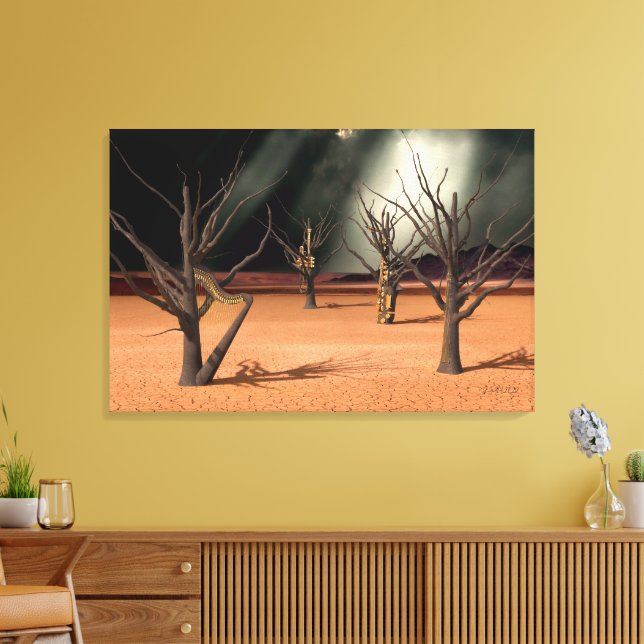Der Klang der Stille Leinwanddruck (Insitu (Wohnzimmer))