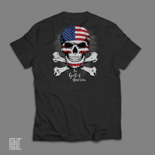 Der Klassiker Gulf of America Totenkopf und Kreuzk T-Shirt