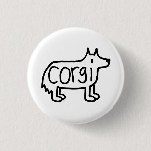 der klassische Corgiknopf Button