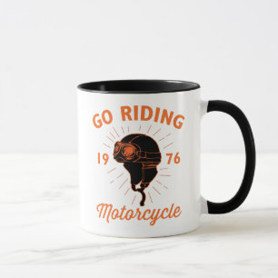 Der klassische Motorradfahrer-Helm Tasse