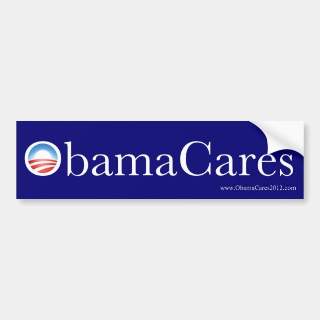 Der klassische ObamaCares Autoaufkleber (Vorne)