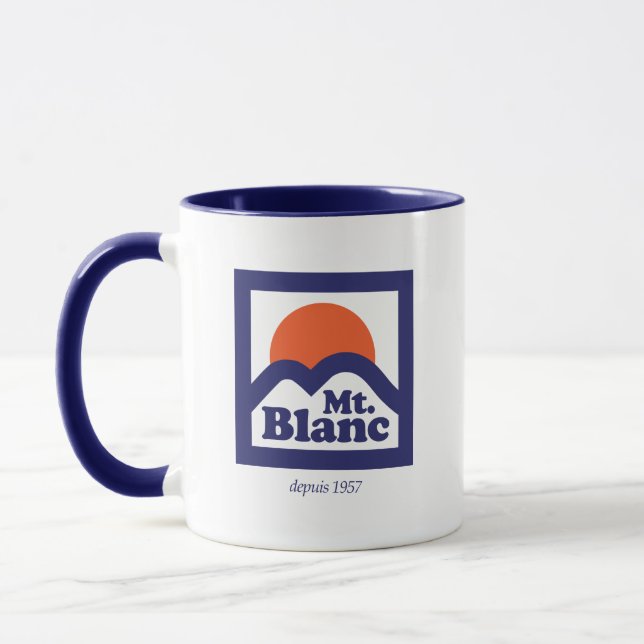 Der klassische Tassen-Retro Montblanc-Logo Tasse (Links)