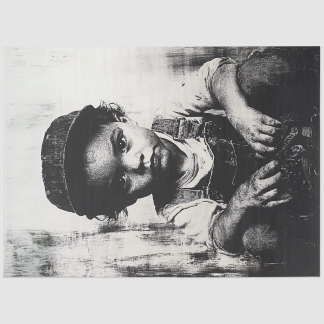 Der kleine Abenteurer entkleidet Junge Seidenpapier (Vorderseite)