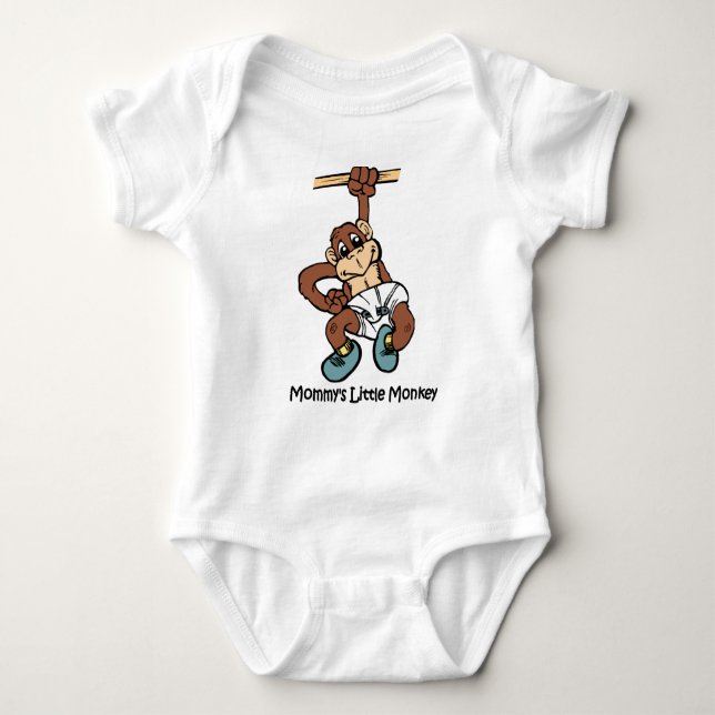 Der kleine Affe der Mama Baby Strampler (Vorderseite)