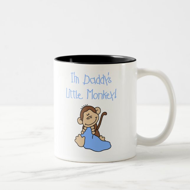 Der kleine Affe des blauen Vatis Zweifarbige Tasse (Rechts)