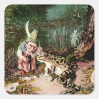 Der kleine alte Mann des Wald Vintage Post