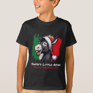 Der kleine Asino des Weihnachtsmanns   Italienisch T-Shirt