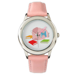 Der kleine Bücherwurm (Zeichentrick-Schwein) Watch Armbanduhr