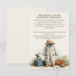 Der kleine Entdecker Safari-Abenteuer-Baby-Party Begleitkarte