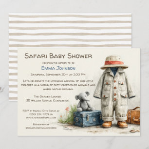 Der kleine Entdecker   Safari-Abenteuer-Baby-Party Einladung