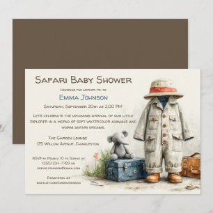 Der kleine Entdecker Safari-Abenteuer-Baby-Party Einladung