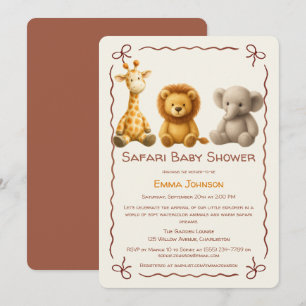 Der kleine Entdecker Safari-Freunde-Baby-Party Einladung
