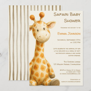 Der kleine Entdecker Safari-Freunde Baby Shower Einladung